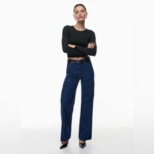 Denim Forum The Farrah Cargo Hi-rise Jean Size 25